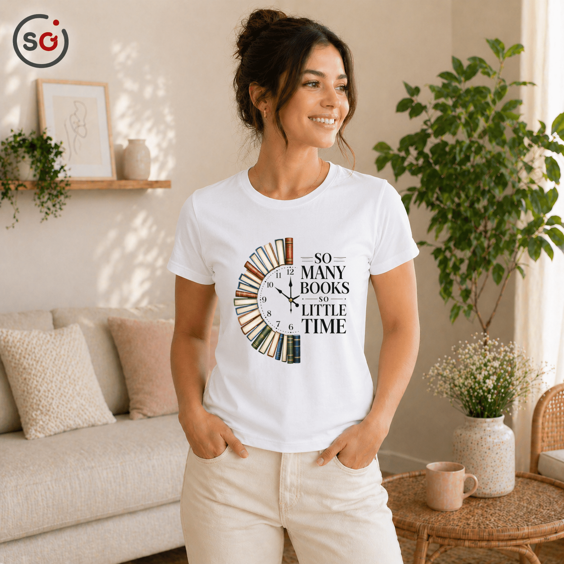 Bücher T-Shirt: So Many Books So Little Time | Für Leseratten & Kids - StyleOne