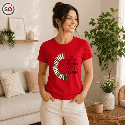 Bücher T-Shirt: So Many Books So Little Time | Für Leseratten & Kids - StyleOne