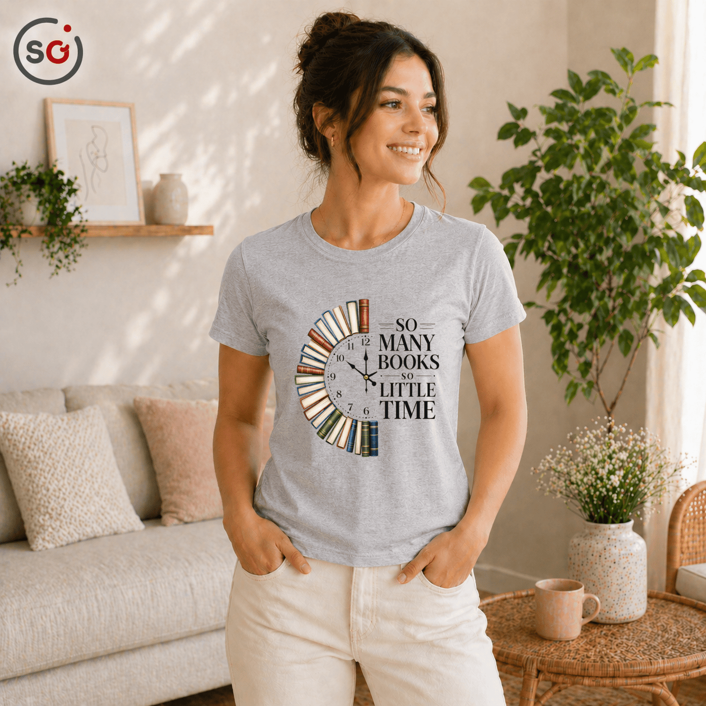 Bücher T-Shirt: So Many Books So Little Time | Für Leseratten & Kids - StyleOne