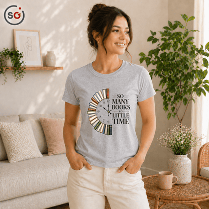 Bücher T-Shirt: So Many Books So Little Time | Für Leseratten & Kids - StyleOne