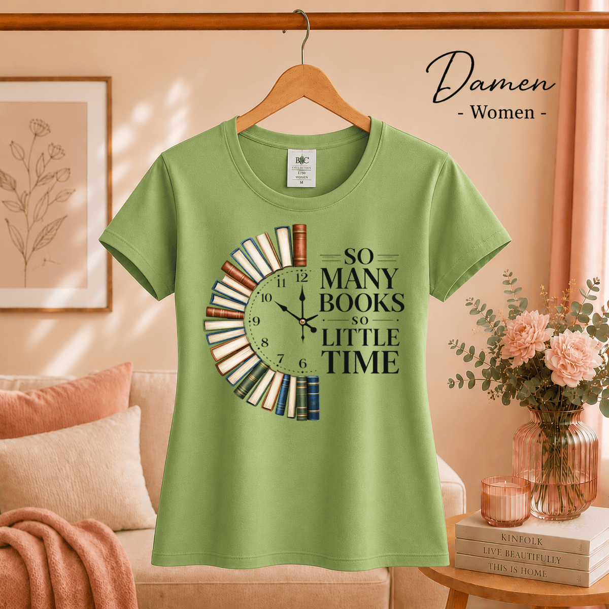 Bücheruhr T-Shirt: So Many Books So Little Time – Das perfekte Design für Lesefans - StyleOne