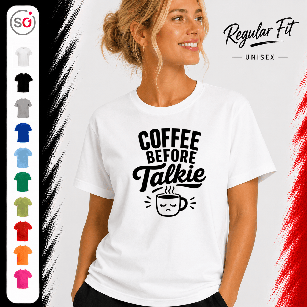 Coffee Before Talkie: Witziges T-Shirt Design für Morgenmuffel - StyleOne