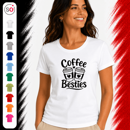 Coffee Besties T-Shirt | Design für Kaffeeliebhaber & beste Freunde - StyleOne