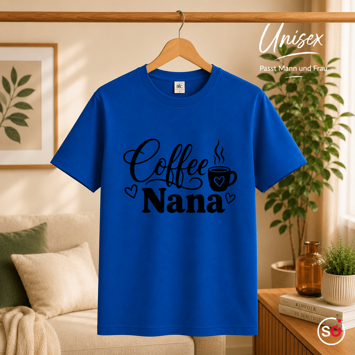 Coffee Nana Design mit Kaffeetasse & Herzen – Liebevoller Spruch für die beste Großmutter - StyleOne