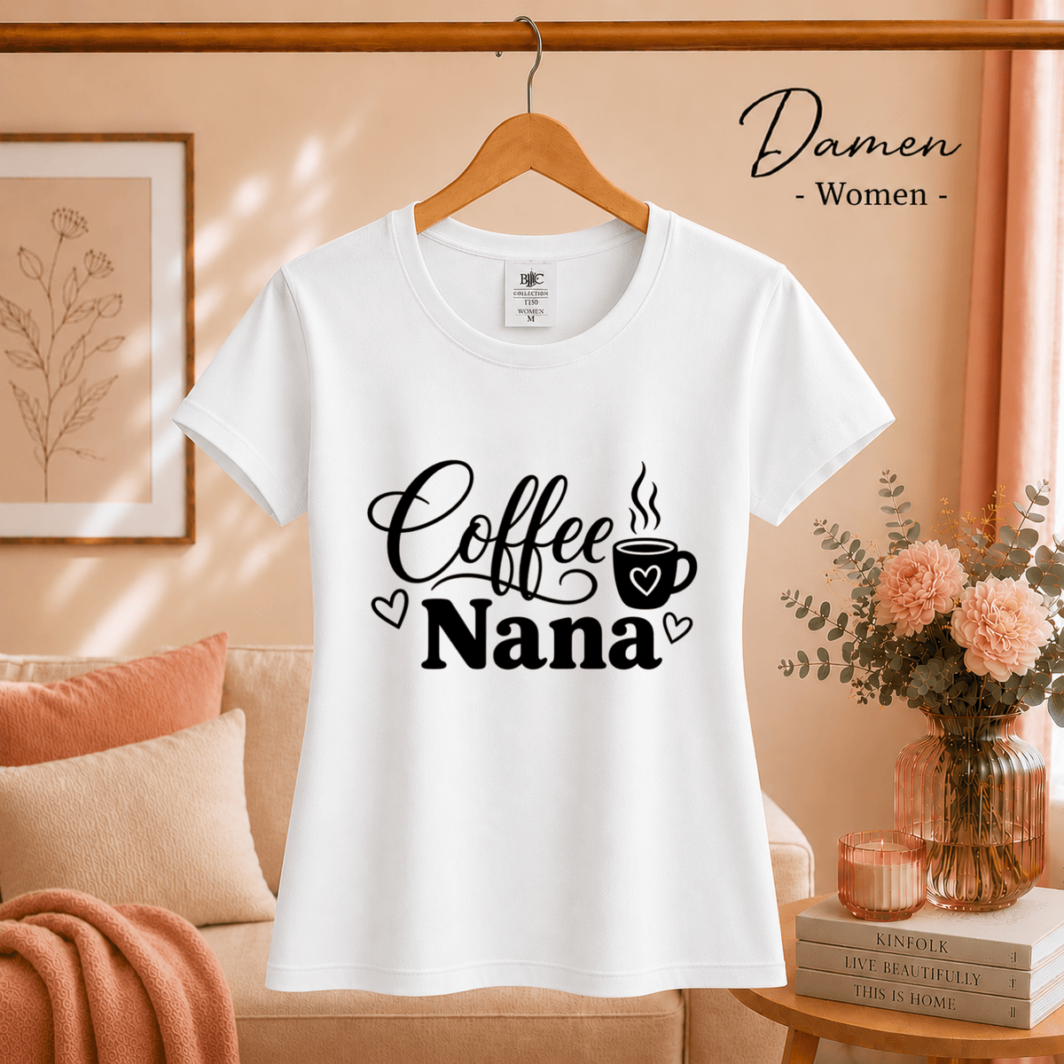 Coffee Nana Design mit Kaffeetasse & Herzen – Liebevoller Spruch für die beste Großmutter - StyleOne