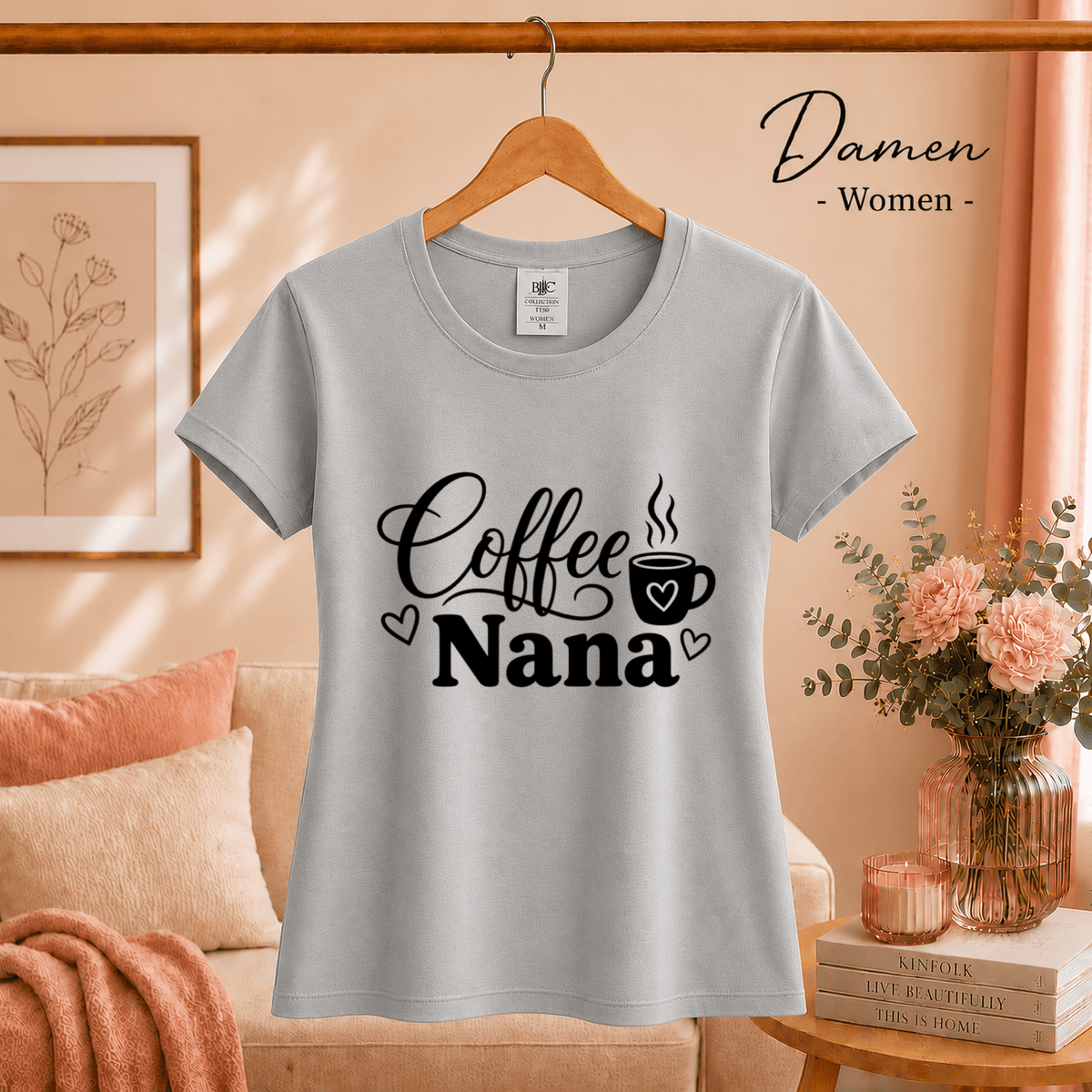 Coffee Nana Design mit Kaffeetasse & Herzen – Liebevoller Spruch für die beste Großmutter - StyleOne