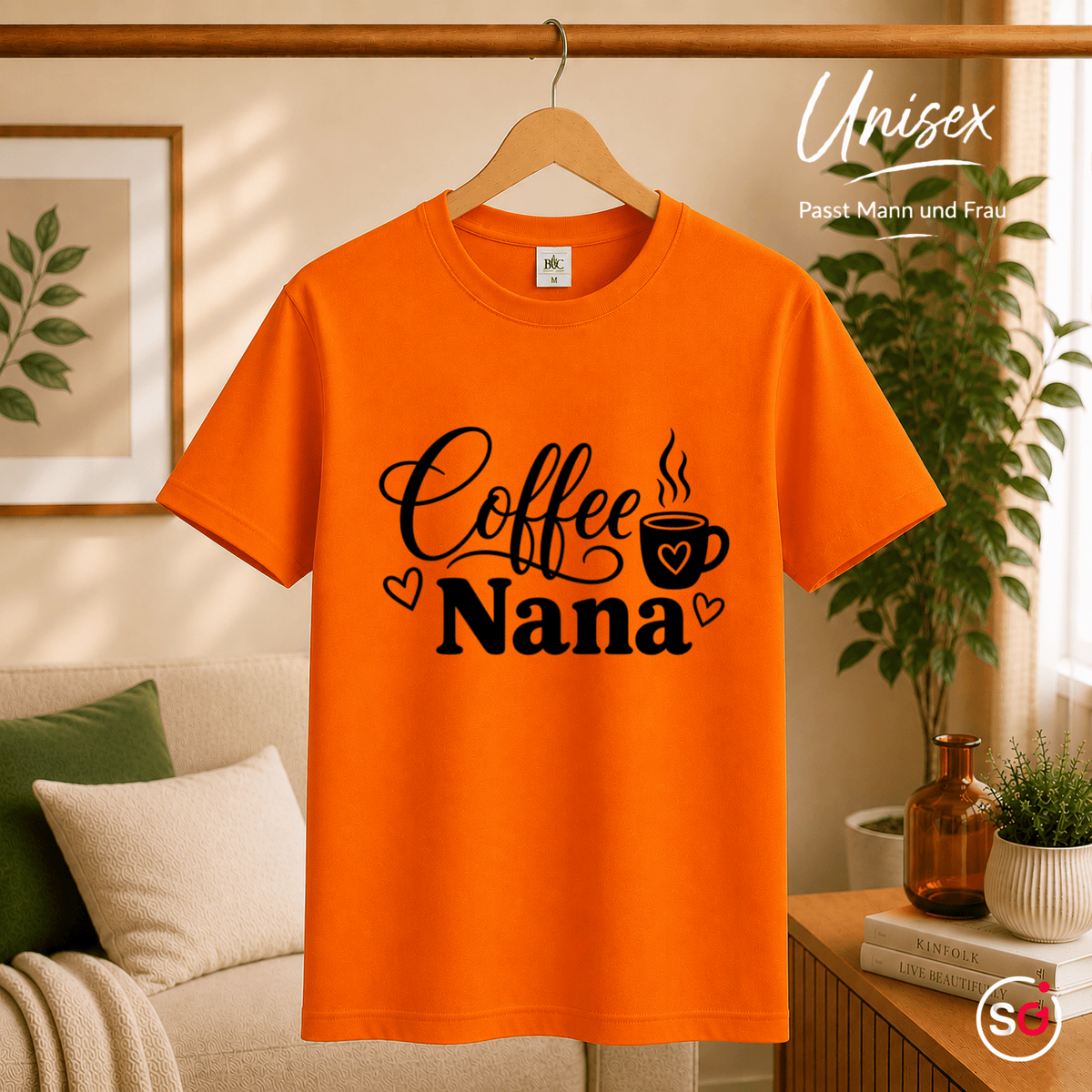 Coffee Nana Design mit Kaffeetasse & Herzen – Liebevoller Spruch für die beste Großmutter - StyleOne