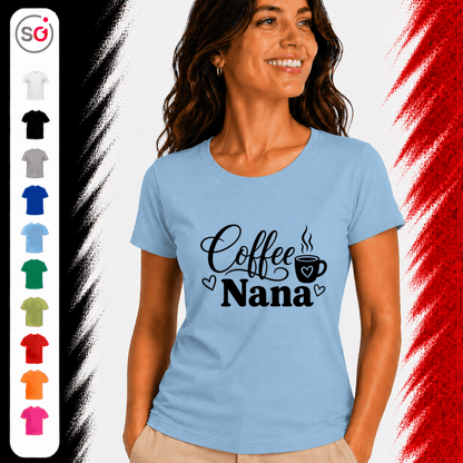 Coffee Nana Design mit Kaffeetasse & Herzen – Liebevoller Spruch für die beste Großmutter - StyleOne