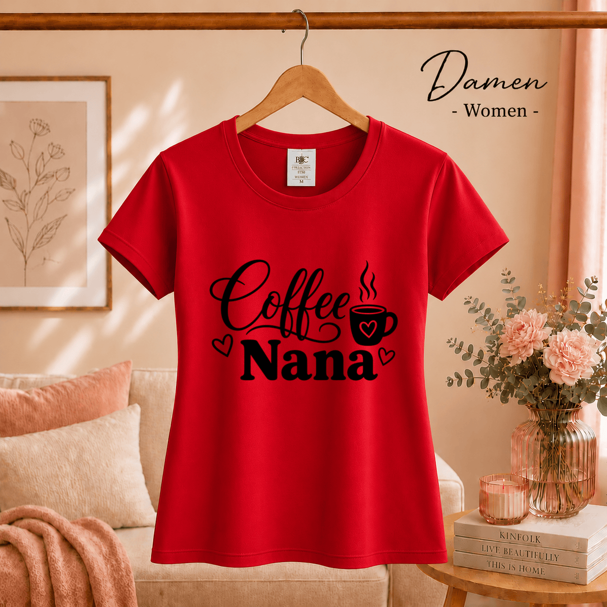Coffee Nana Design mit Kaffeetasse & Herzen – Liebevoller Spruch für die beste Großmutter - StyleOne