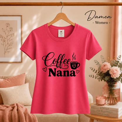 Coffee Nana Design mit Kaffeetasse & Herzen – Liebevoller Spruch für die beste Großmutter - StyleOne