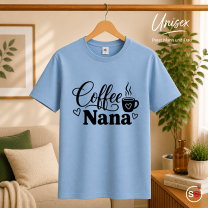 Coffee Nana Design mit Kaffeetasse & Herzen – Liebevoller Spruch für die beste Großmutter - StyleOne