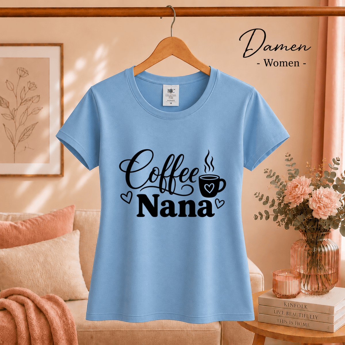Coffee Nana Design mit Kaffeetasse & Herzen – Liebevoller Spruch für die beste Großmutter - StyleOne