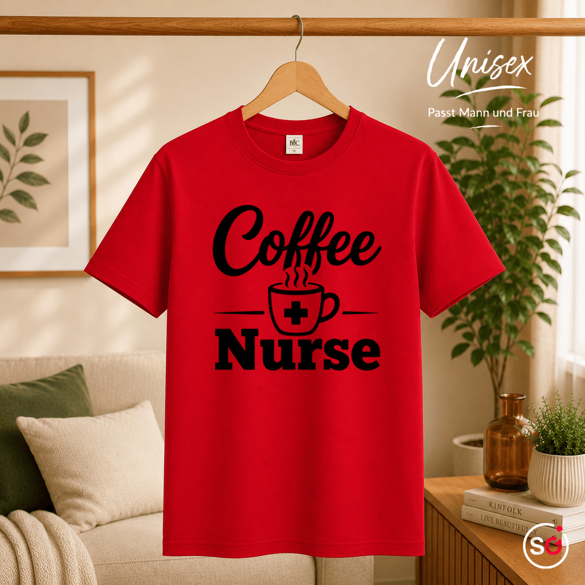 Coffee Nurse T-Shirt | Design mit lustigem Spruch für Pflegekräfte und Kaffeeliebhaber - StyleOne