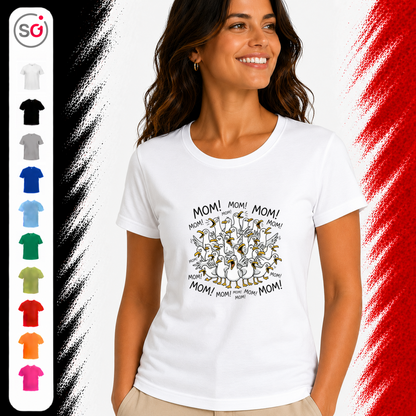 Vorschau – T-Shirt mit schreienden Möwen 'Mom! Mom! Mom!' - Lustiges Comic-Design