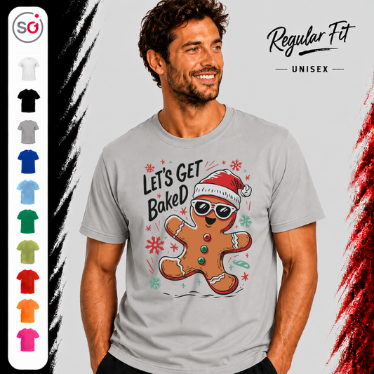 Vorschau – Frecher Lebkuchenmann Let's Get BakeD – Lustiges Weihnachtsdesign