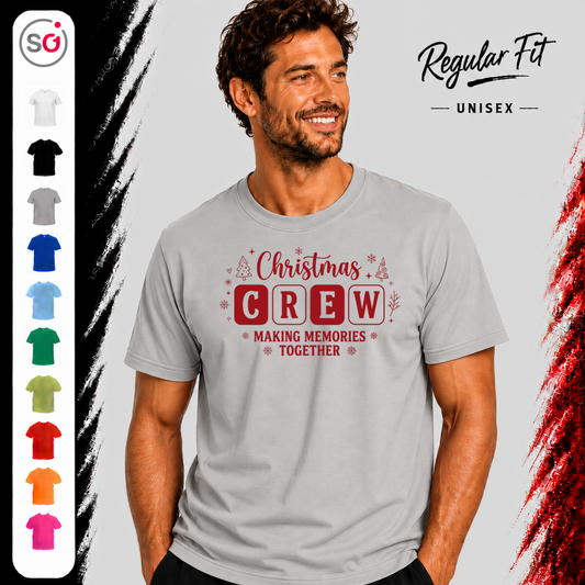 Vorschau – T-Shirt 'Christmas Crew' | Festliches Design für gemeinsame Erinnerungen an die Feiertage