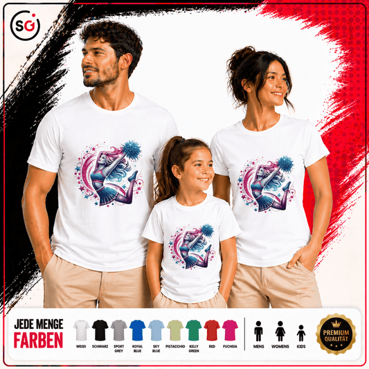 Energiegeladenes Cheerleader T-Shirt für Sport, Tanz & Fans | Familie - StyleOne