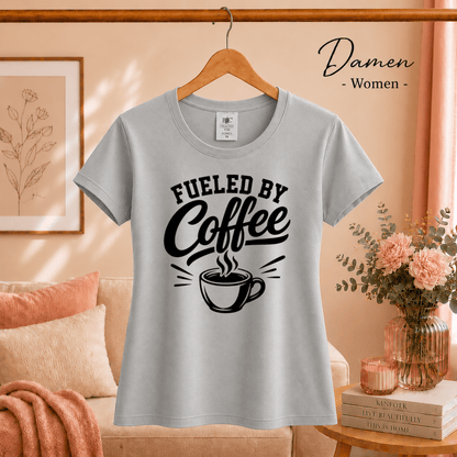 Fueled by Coffee T-Shirt | Design für Kaffeeliebhaber mit dampfender Tasse - StyleOne