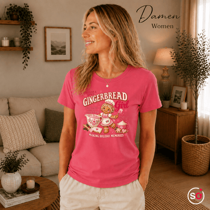 Gingerbread Girl T-Shirt | Süßes Lebkuchen-Design für die Weihnachtsbäckerei - StyleOne