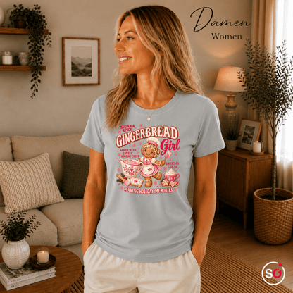 Gingerbread Girl T-Shirt | Süßes Lebkuchen-Design für die Weihnachtsbäckerei - StyleOne