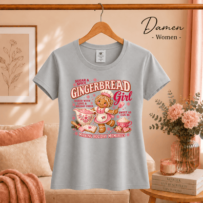 Gingerbread Girl T-Shirt | Süßes Lebkuchen-Design für die Weihnachtsbäckerei - StyleOne