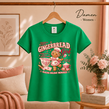 Gingerbread Girl T-Shirt | Süßes Lebkuchen-Design für die Weihnachtsbäckerei - StyleOne