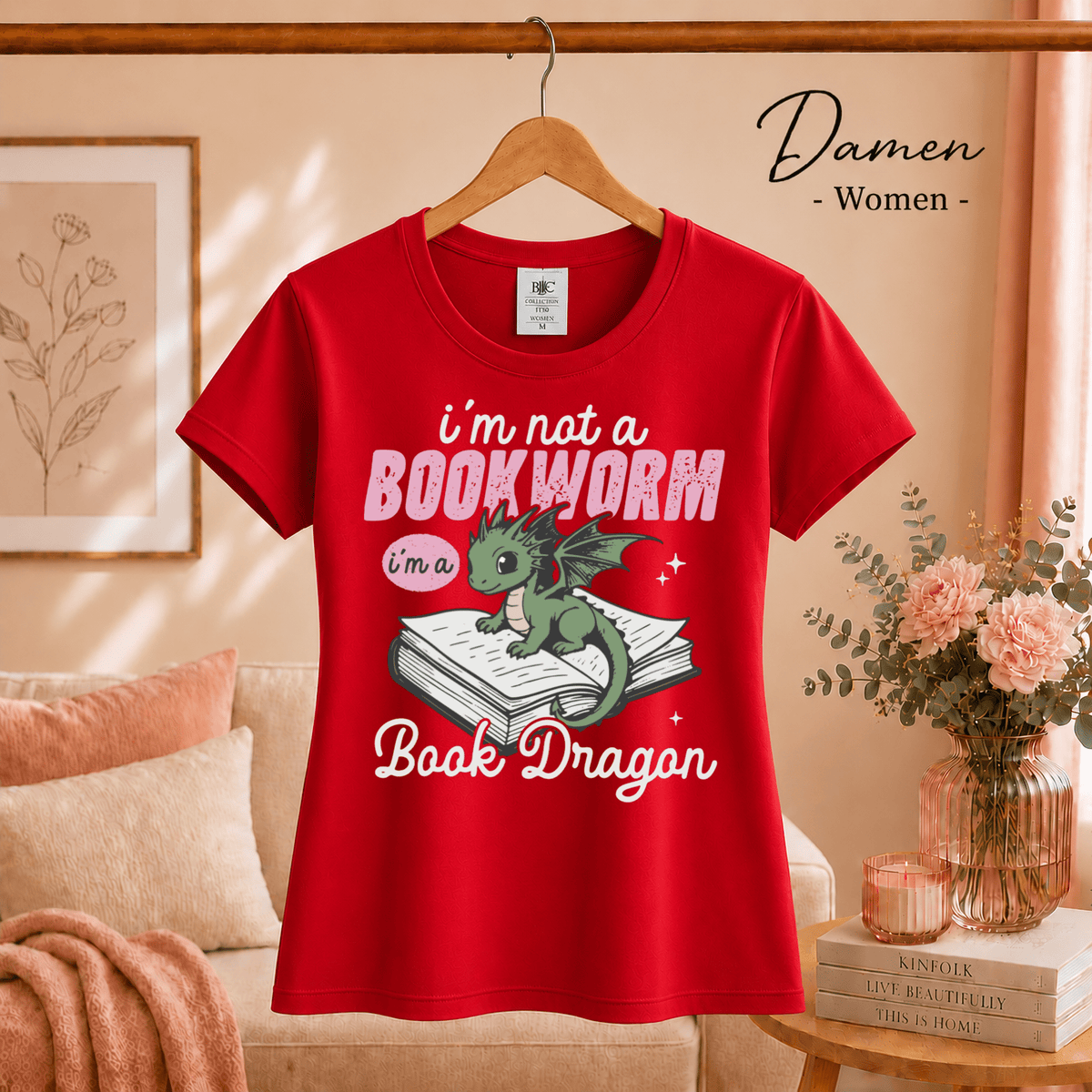 Ich bin kein Bücherwurm, ich bin ein Buchdrache: Charmantes Drachenmotiv für Lesefans - StyleOne