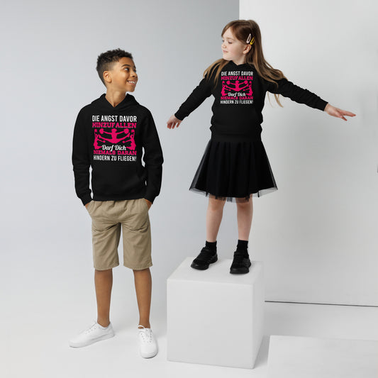 Fliegen trotz Angst Hoodie - Motivation im Cheerleading-Stil