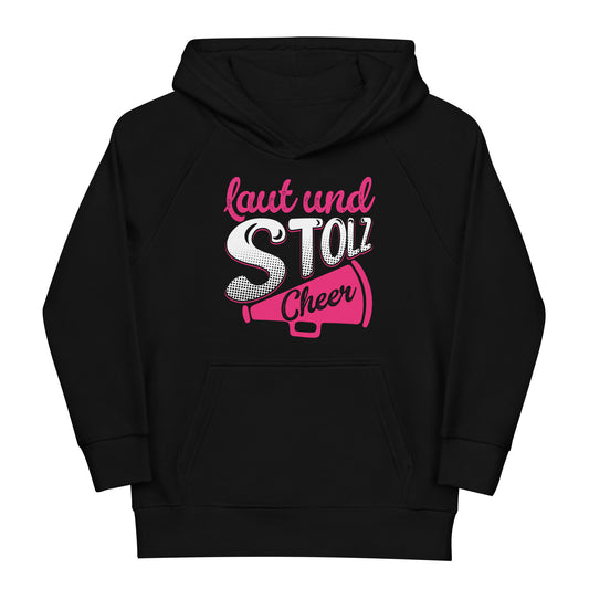 Moderner Kinder Hoodie: 'Laut und Stolz! Cheer! - Cheerleading!