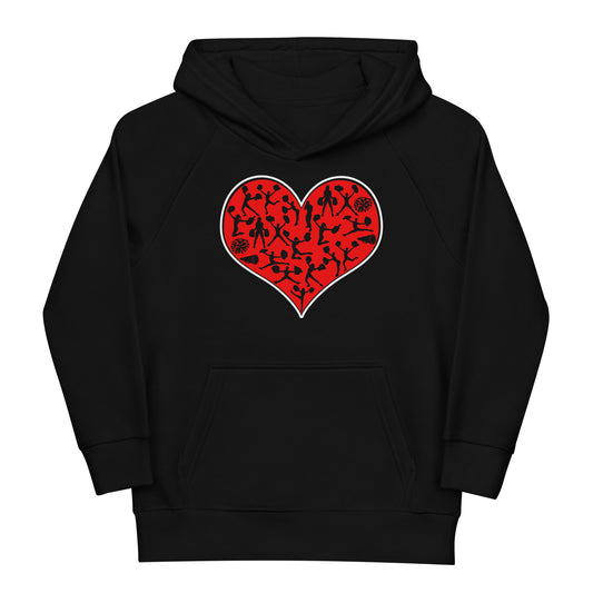 Stylischer Kinder Hoodie: 'Love Heart Cheer! - Cheerleading!'