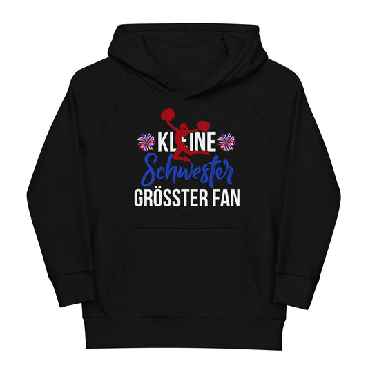 Kleine Schwester, größter Fan Hoodie – Cheerleading Stil für Kids