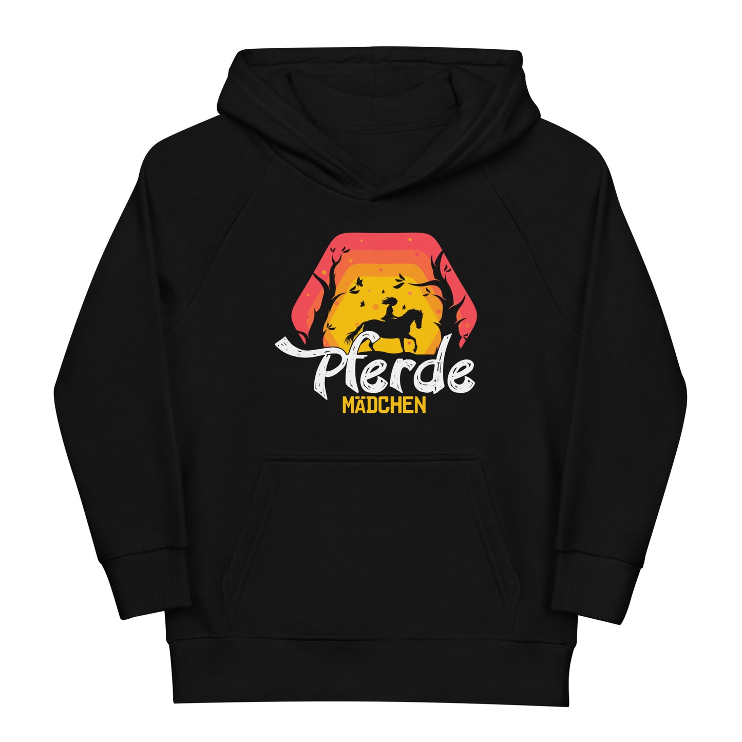 Stylischer Kinder Hoodie: Pferde Mädchen - Sommer Liebe für die Kleinen