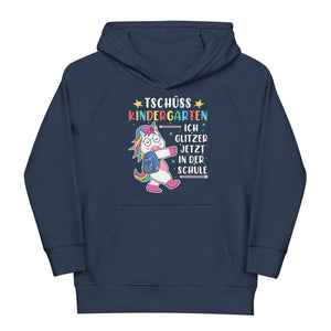 Glitzernder Schulstart Hoodie - Tschüss Kindergarten, hallo Schule!