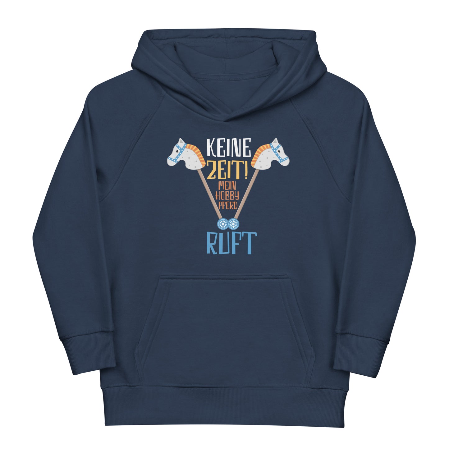Kinder-Hoodie: 'Keine Zeit, mein Steckenpferd ruft!' – Einzigartiger Style für kleine Abenteurer