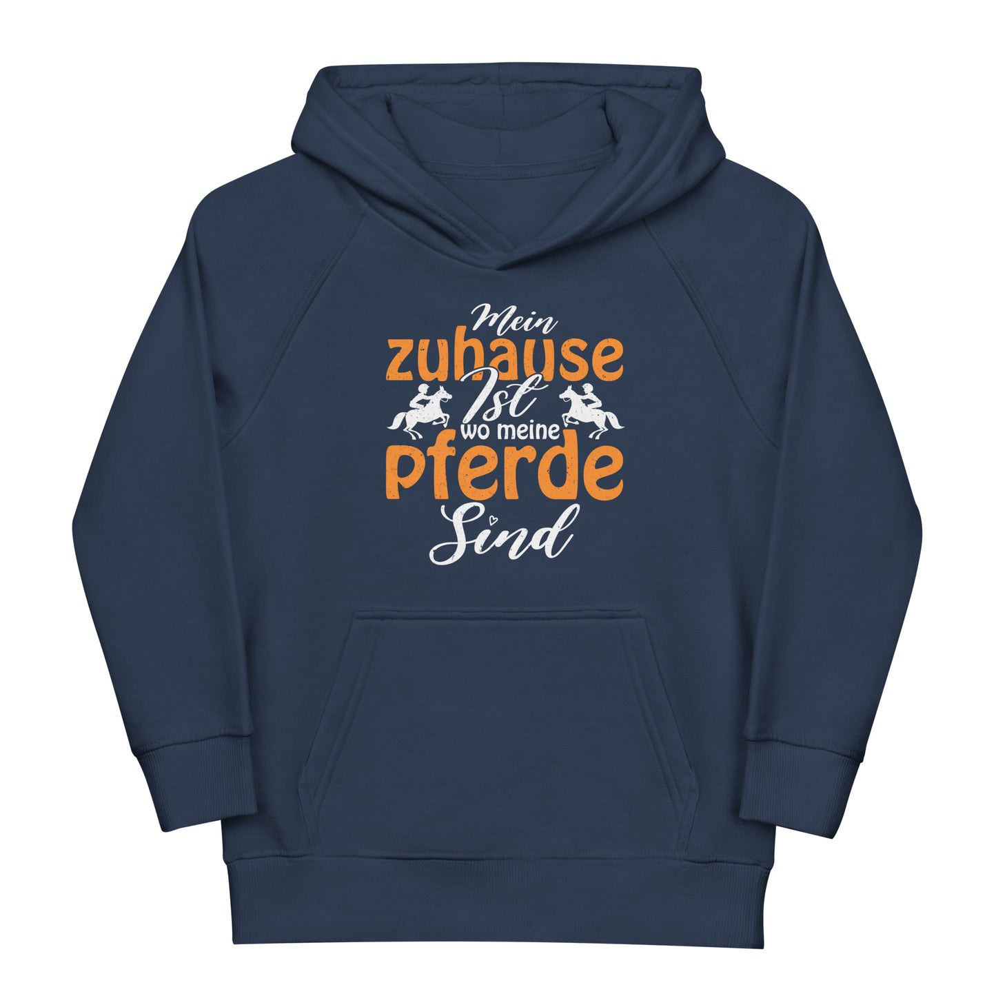 Kinder-Hoodie: 'Mein Zuhause ist, wo meine Pferde sind!' – Stilvoll und bequem für kleine Reitfreunde