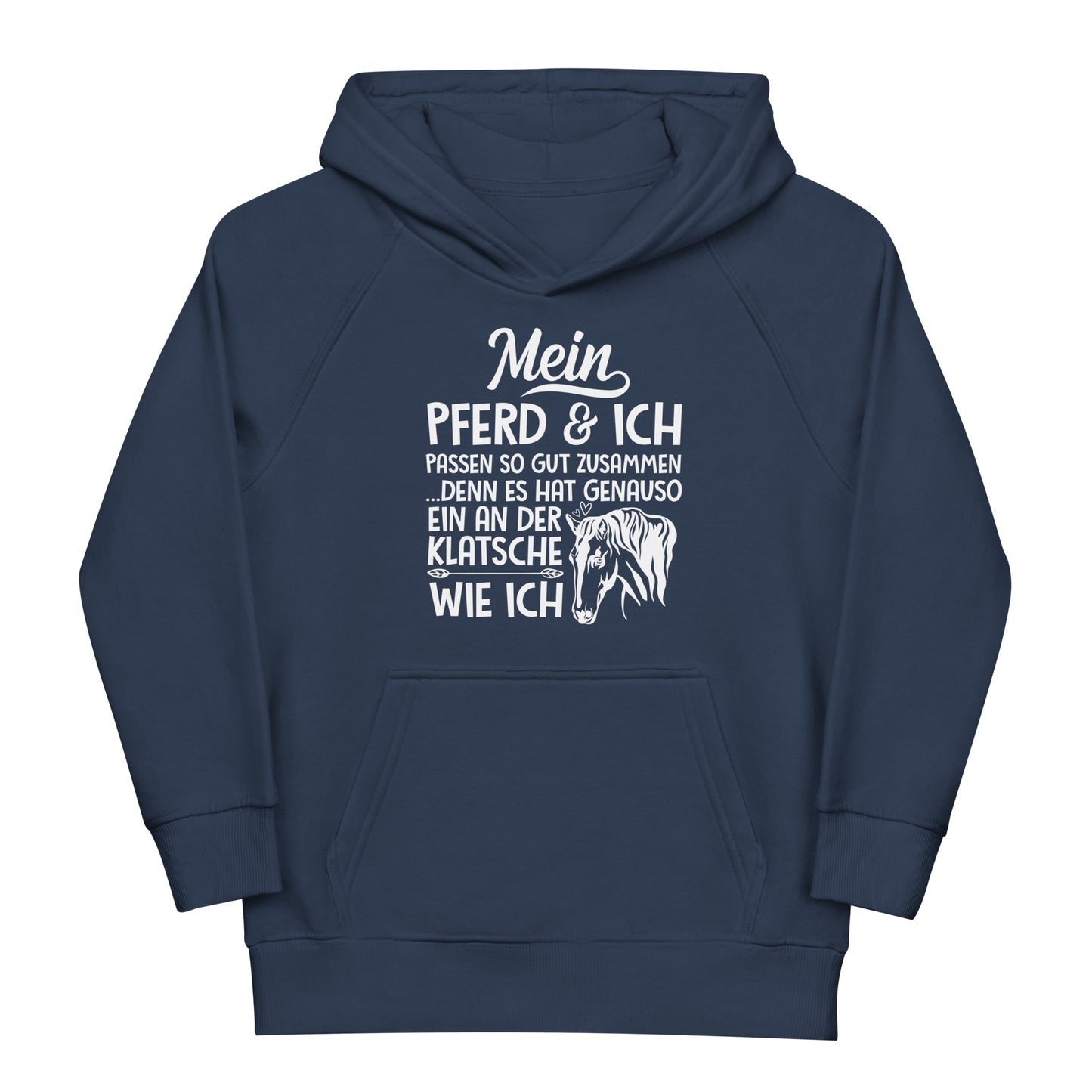 Kinder Hoodie: Lustiger Pferdespruch - Mein Pferd und ich, beide mit Klatsche!