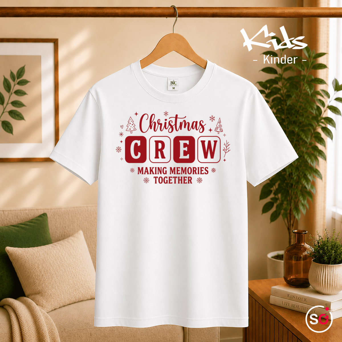 Kinder T-Shirt "Christmas Crew" – Festliches Design für gemeinsame Weihnachtserinnerungen - StyleOne
