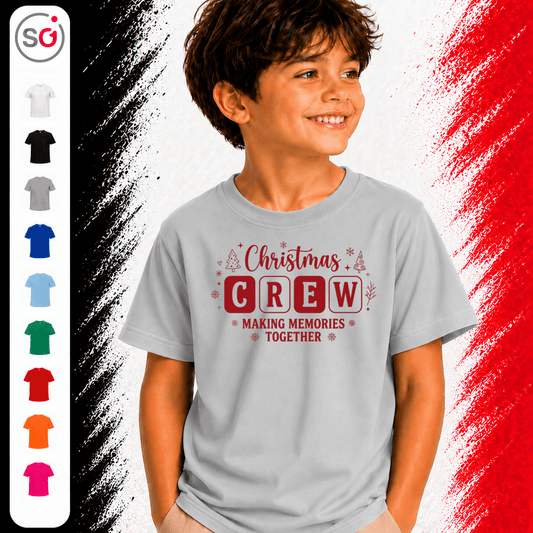 Kinder T-Shirt "Christmas Crew" – Festliches Design für gemeinsame Weihnachtserinnerungen - StyleOne