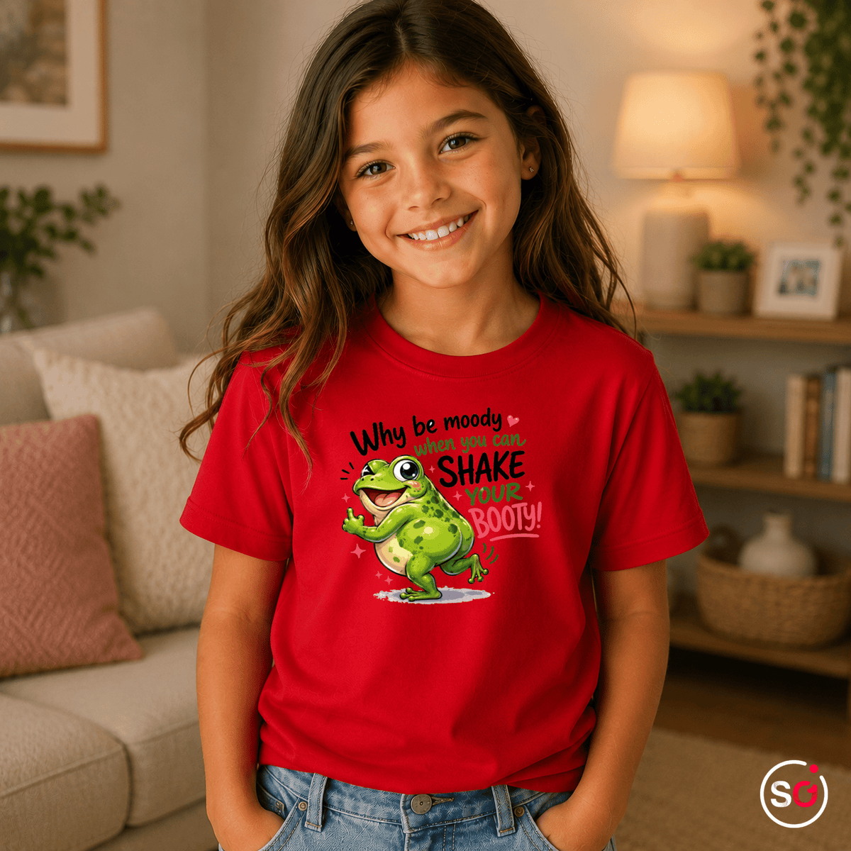 Kinder T-Shirt: Fröhlicher Frosch tanzt – "Shake Your Booty!" Design - StyleOne