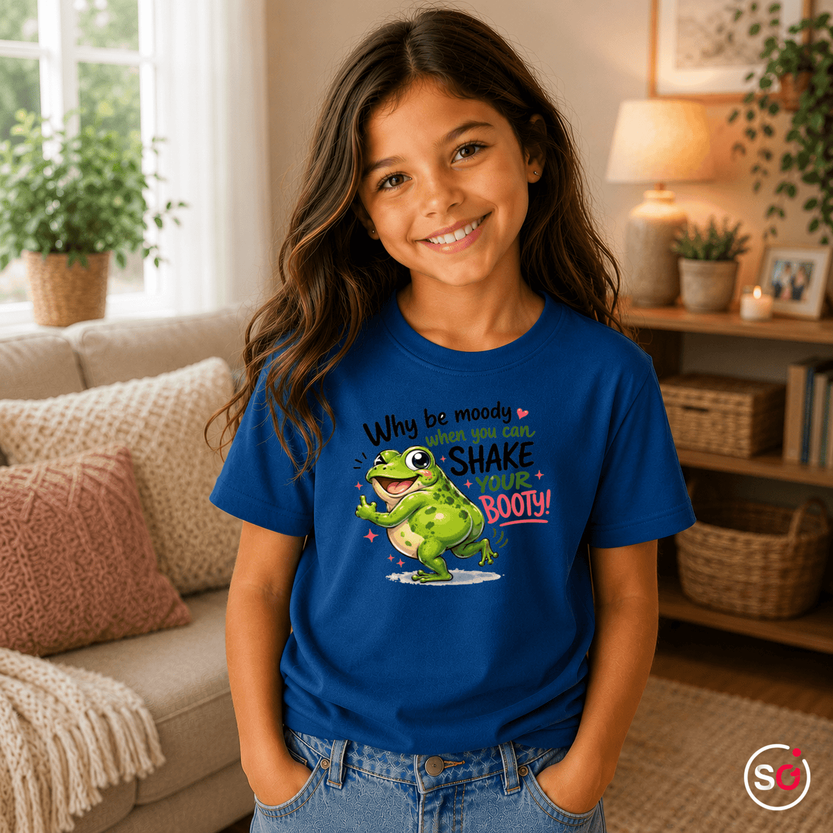 Kinder T-Shirt: Fröhlicher Frosch tanzt – "Shake Your Booty!" Design - StyleOne