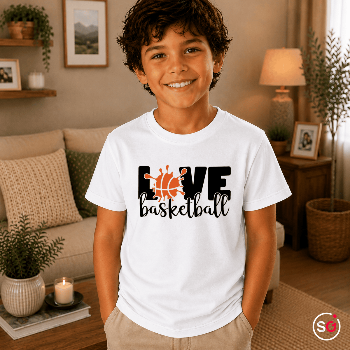 Kinder T-Shirt 'Live Basketball' | Sportliches Design mit coolem Basketball-Splash-Motiv - StyleOne