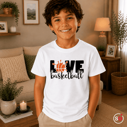 Kinder T-Shirt 'Live Basketball' | Sportliches Design mit coolem Basketball-Splash-Motiv - StyleOne