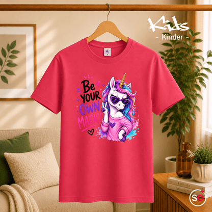 Kinder T-Shirt mit coolem Einhorn | Be Your Own Magic! - StyleOne