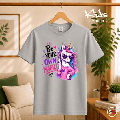 Kinder T-Shirt mit coolem Einhorn | Be Your Own Magic! - StyleOne