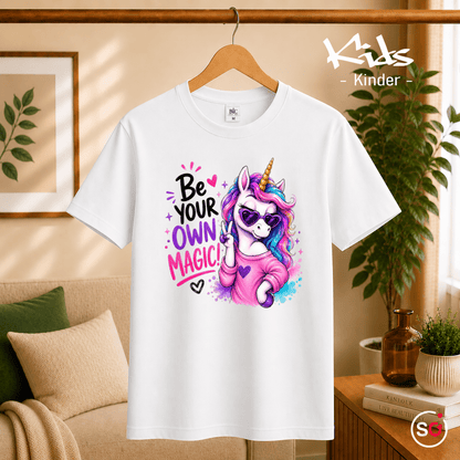 Kinder T-Shirt mit coolem Einhorn | Be Your Own Magic! - StyleOne