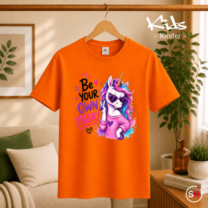 Kinder T-Shirt mit coolem Einhorn | Be Your Own Magic! - StyleOne