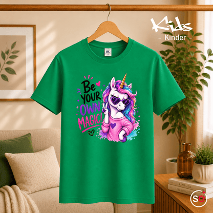 Kinder T-Shirt mit coolem Einhorn | Be Your Own Magic! - StyleOne