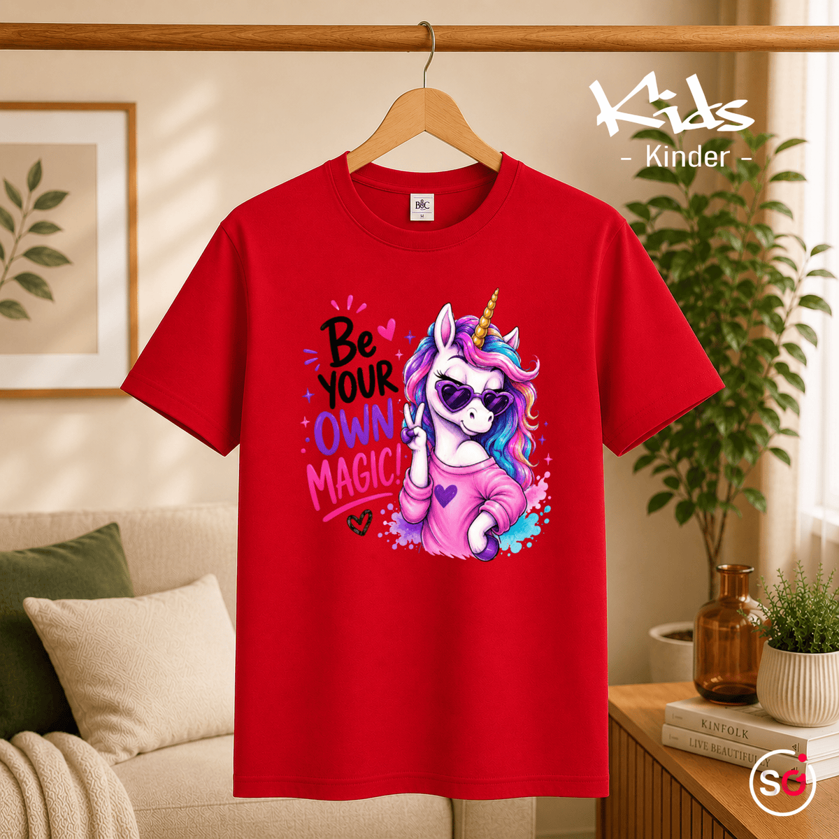 Kinder T-Shirt mit coolem Einhorn | Be Your Own Magic! - StyleOne