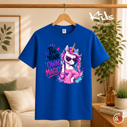 Kinder T-Shirt mit coolem Einhorn | Be Your Own Magic! - StyleOne