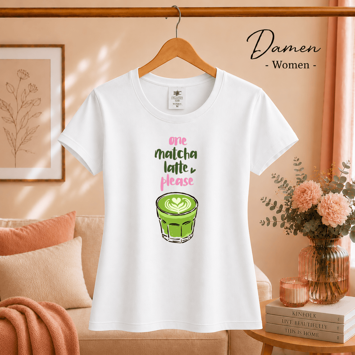 "One Matcha Latte Please" T-Shirt | Süßes Café & Tee Liebhaber Design - StyleOne